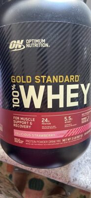 Delicious Strawberry Gold Standard 100% Whey Protein Powder Drink Mix, Delicious Strawberry