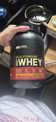 Chocolate Peanut Butter Flavored Gold Standard 100% Whey Protein Powder Drink Mix, Chocolate Peanut Butter