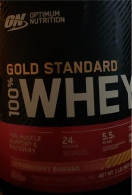 Strawberry Banana Flavored Gold Standard 100% Whey Protein Powder Drink Mix, Strawberry Banana