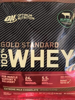 Extreme Milk Chocolate Flavor 100% Whey Gold Standard Protein Powder Drink Mix, Extreme Milk Chocolate