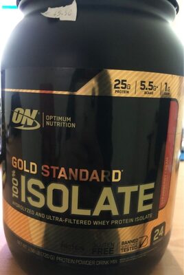Strawberry Cream Gold Standard 100% Isolate Hydrolyzed And Ultra-Filtered Whey Protein Isolate Protein Powder Drink Mix, Strawberry Cream