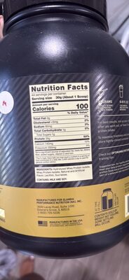 Rich Vanilla Flavored Gold Standard 100% Isolate Protein Powder Drink Mix, Rich Vanilla