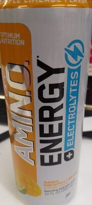 Mango Pineapple Limeade Essential Amin.O. Energy Sparkling Hydration Drink, Mango Pineapple Limeade