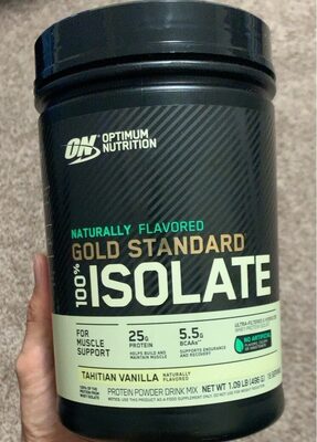 Tahitian Vanilla Flavored 100% Isolate Protein Powder Drink Mix, Tahitian Vanilla