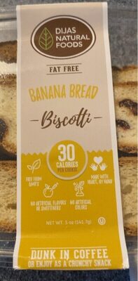 Fat Free Banana Bread Biscotti