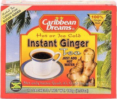 Instant Ginger Caffeine-Free Herbal Tea, Instant Ginger