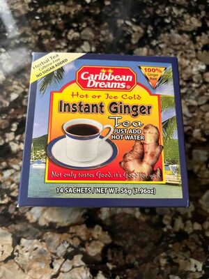 Instant Ginger Hot Or Ice Cold Tea, Instant Ginger