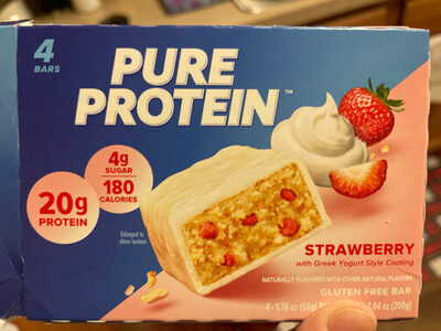 Strawberry With Greek Yogurt Style Coating Gluten Free Bars, Strawberry