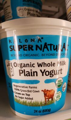 Plain Organic Whole Milk Yogurt, Plain