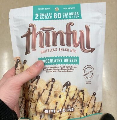 Chocolatey Drizzle Popcorn, Caramel Corn, Twist & Waffle Pretzels Guiltless Snack Mix, Chocolatey Drizzle