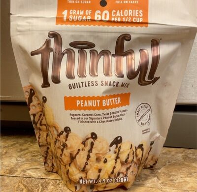 Peanut Butter Popcorn, Caramel Corn, Twist & Waffle Pretzels Tossed In Our Signature Peanut Butter Glaze - Finished With A Chocolatey Drizzle Guiltless Snack Mix, Peanut Butter