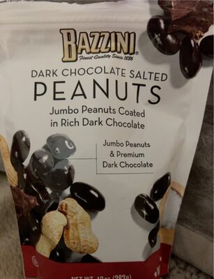 Dark Chocolate Salted Jumbo Peanuts Coated In Rich Dark Chocolate, Dark Chocolate Salted