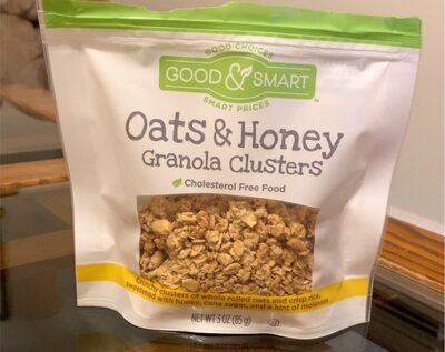 Oats & Honey Crunchy Clusters Of Whole Rolled Oats And Crisp Rice, Sweetened With Honey, Cane Sugar, And A Hint Of Molassess Granola Clusters, Oats & Honey