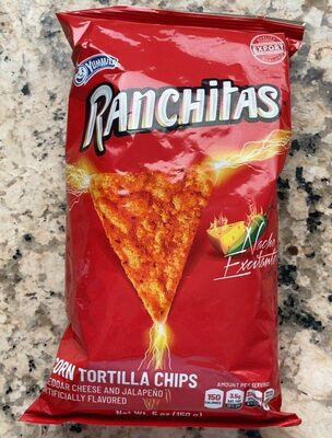 Cheddar Cheese And Jalapeno Flavored Corn Tortilla Chips, Cheddar Cheese And Jalapeno