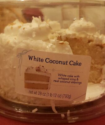 White Coconut Cake With Whipped Icing & Real Coconut Shavings, White Coconut