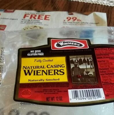 Naturally Smoked Natural Casing Wieners, Naturally Smoked