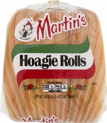 Martin's 8" Hoagie Rolls - Plain