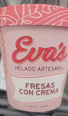 Fresas Con Crema Helado Artesanal, Fresas Con Crema