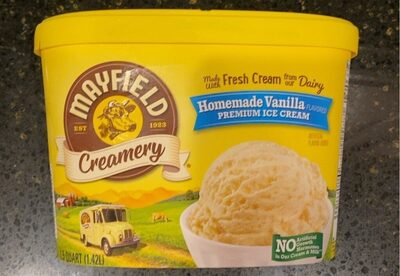 Homemade Vanilla Flavored Premium Ice Cream, Homemade Vanilla