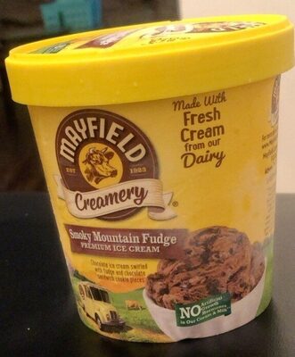 Smoky Mountain Fudge Chocolate Premium Ice Cream Swirled With Fudge And Chocolate Sandwich Cookie Pieces, Smoky Mountain Fudge