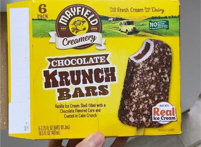 Chocolate Vanilla Ice Cream Krunch Bars, Chocolate Vanilla