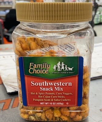 South Western Hot & Spicy Peanuts, Corn Nuggets, Hot Cajun Corn Sticks, Pumpkin Seeds & Salsa Cashews Snack Mix, South Western