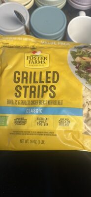 Classic Grilled Strips Boneless & Skinless Chicken Breast With Rib Meat Browned With Caramel Color, Classic