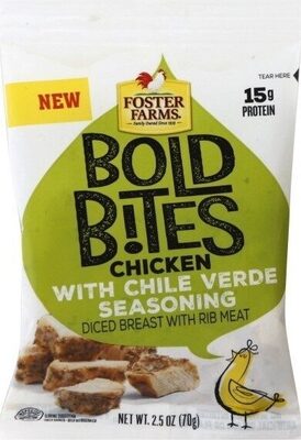 Chile Verde Seasoned Diced Chicken Breast With Rib Meat Bold Bites Chicken, Chile Verde Seasoned Diced Chicken Breast With Rib Meat