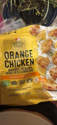 Orange Chicken Chicken Breast Portions With Rib Meat Fritters & Orange Glaze