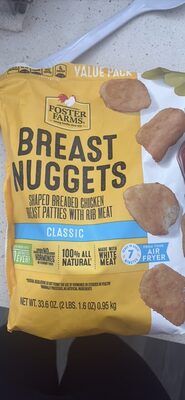 Classic Breast Nuggets Shaped Breaded Chicken Breast Patties With Rib Meat, Classic