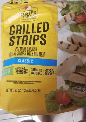 Classic Grilled Strips Premium Chicken Breast Strips With Rib Meat, Classic
