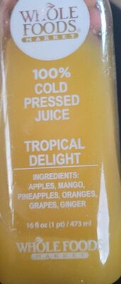 100% Cold Pressed Juice, Tropical Delight