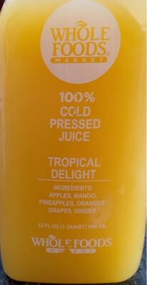100% Cold Pressed Juice, Tropical Delight