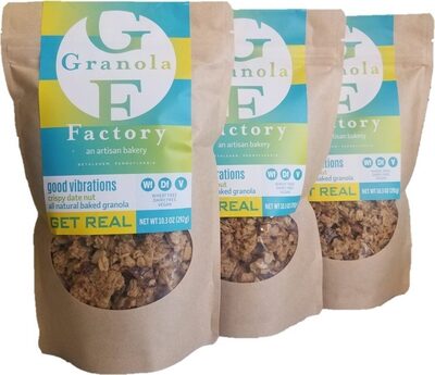 Crispy Date Nut Good Vibrations Baked Granola, Crispy Date Nut