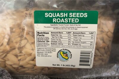 Roasted Squash Seeds, Roasted