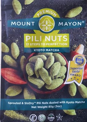 Kyoto Matcha Sprouted & Slodry Pili Nuts Dusted With Kyoto Matcha, Kyoto Matcha