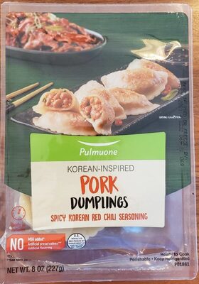 Spicy Korean-Inspired Red Chili Seasoning Pork Dumplings, Pork