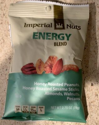 Energy Blend Almonds, Pecans, Walnuts, Honey Roasted Peanuts & Sesame Sticks, Energy Blend