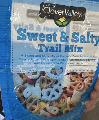 A Sweet And Salty Mix Of Pretzels, Corn Squares And Toasted Oats Covered In White Confectionary Coating With Multicolored Chocolatey Gems Trail Mix, Sweet & Salty