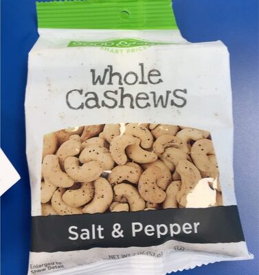 Salt & Pepper Whole Cashews, Salt & Pepper