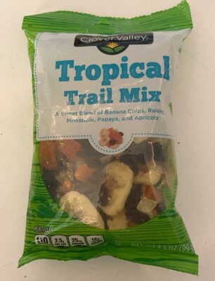 Tropical A Sweet Blend Of Banana Chips, Raisins, Pineapple, Papaya, And Apricots Trial Mix, Tropical