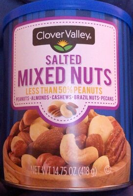 Salted Mixed Nuts Peanuts, Almonds, Cashews, Brazil Nuts, Pecans, Salted Mixed Nuts
