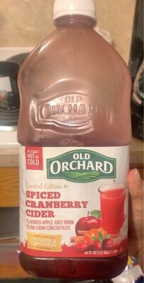 Spiced Cranberry Cider Flavored Apple Juice Drink Blend From Concentrate With A Hint Of Orange & Cinnamon Flavors, Spiced Cranberry Orange & Cinnamon