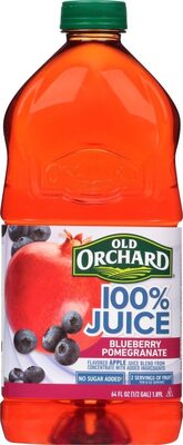 100% Blueberry Pomegranate Flavored Apple Juice Blend From Concentrate, Blueberry Pomegranate