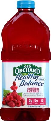 Cranberry Raspberry Flavored Reduced Sugar Juice Cocktail Blend From Concentrate, Cranberry Raspberry