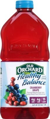 Cranberry Grape Flavored Reduced Sugar Juice Cocktail Blend From Concentrate, Cranberry Grape
