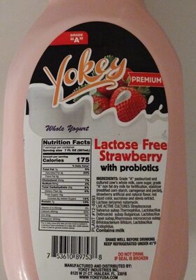 Strawberry Lactose Free Whole Yogurt, Strawberry