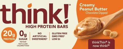 Creamy Peanut Butter Chocolate Dipped High Protein Bars, Creamy Peanut Butter
