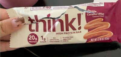 Double Caramel Bliss Caramel Filled High Protein Bar, Double Caramel Bliss