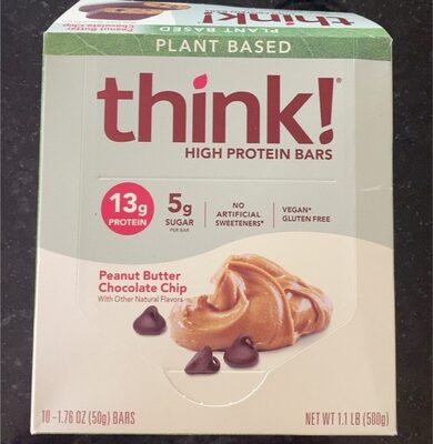 Peanut Butter Chocolate Chip Flavored High Protein Bars, Peanut Butter Chocolate Chip